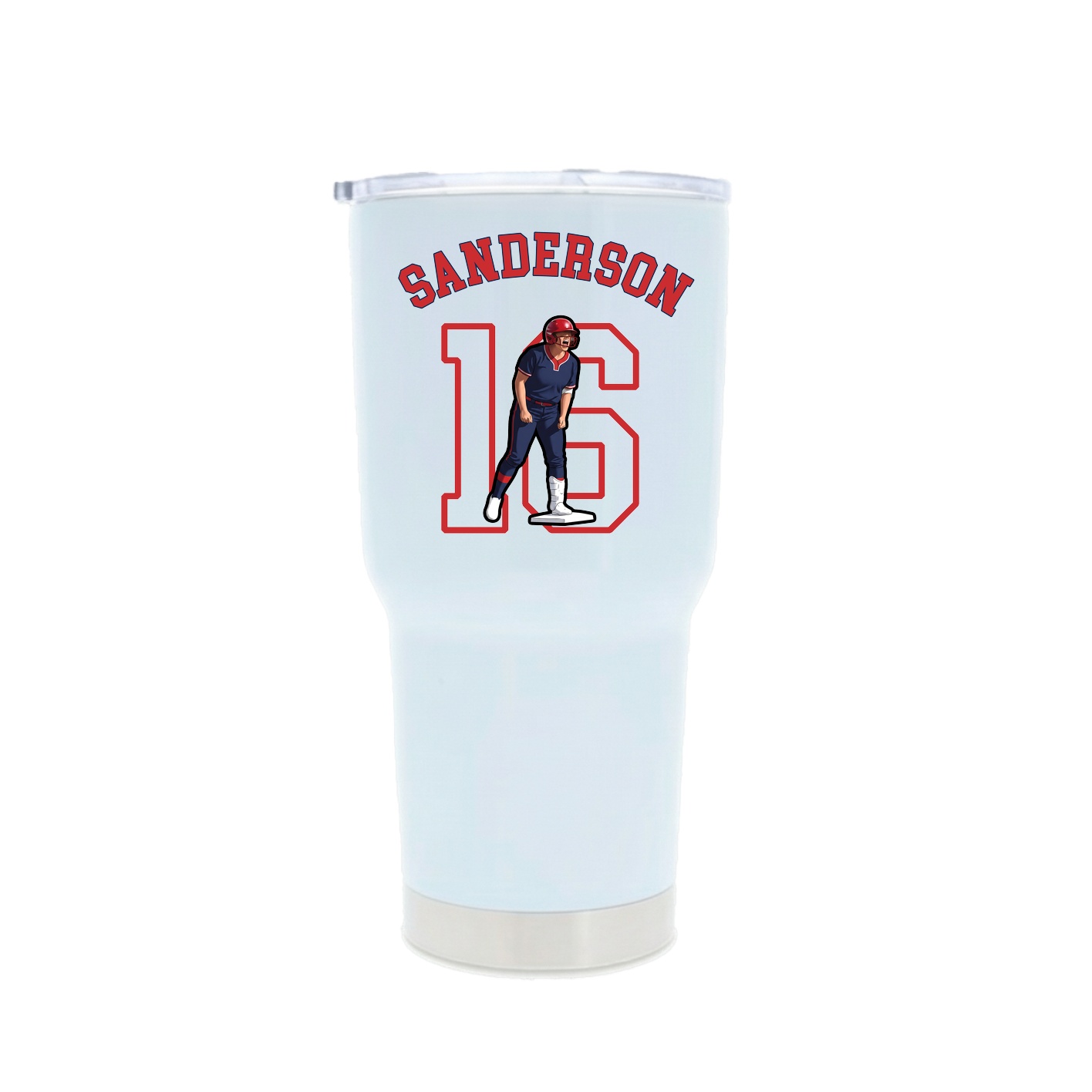 30oz Stainless Steel Tumbler — Shirsey Arch in White