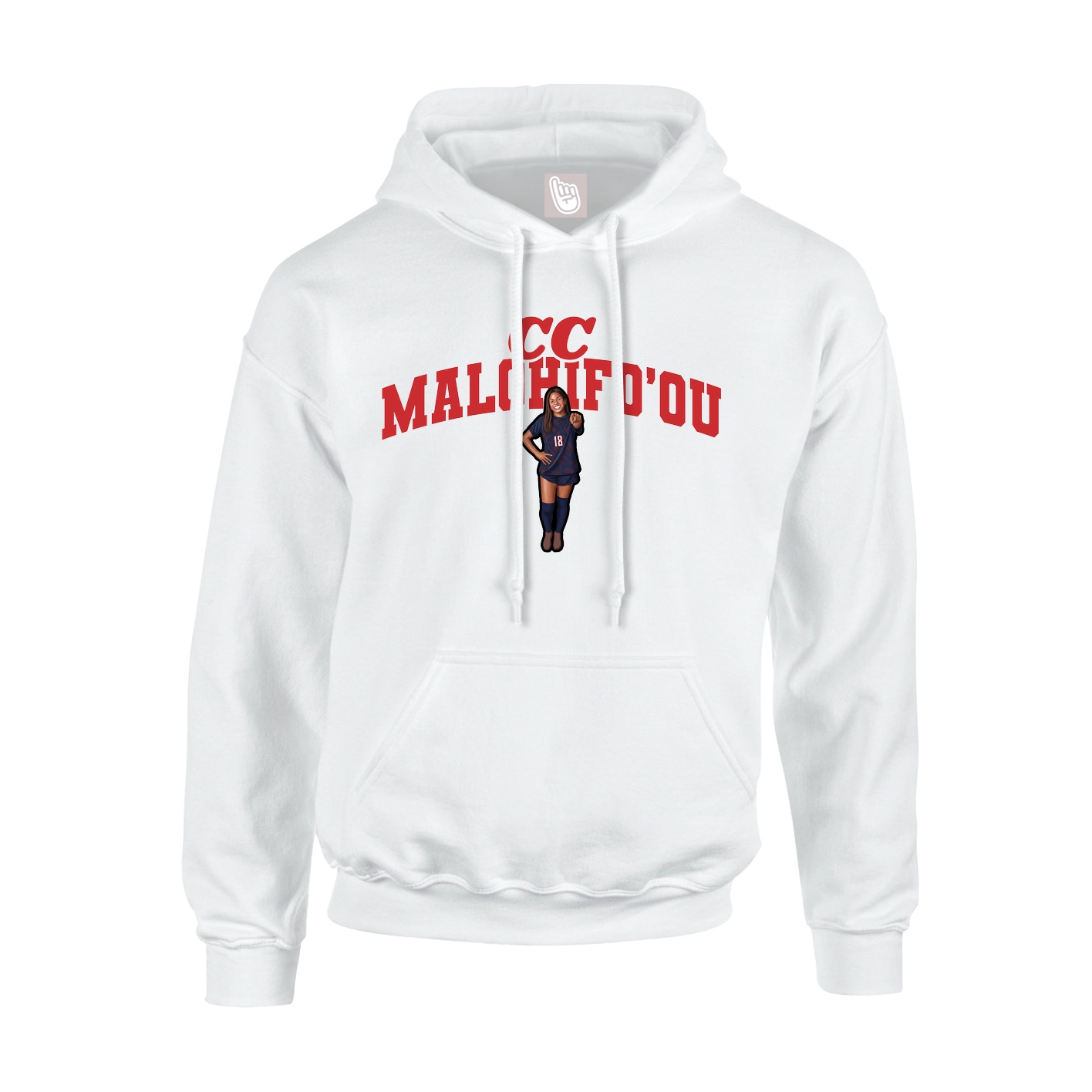 Hoodie — Signature Arch in White