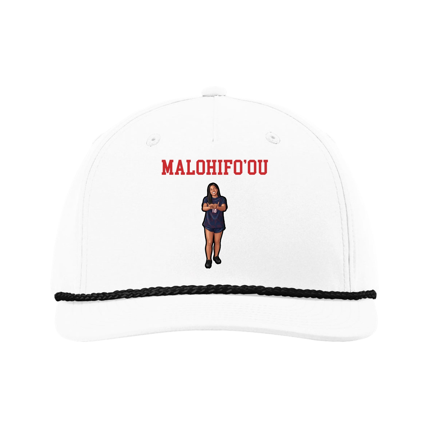 Five-Panel Classic Rope Cap — Shirsey in White