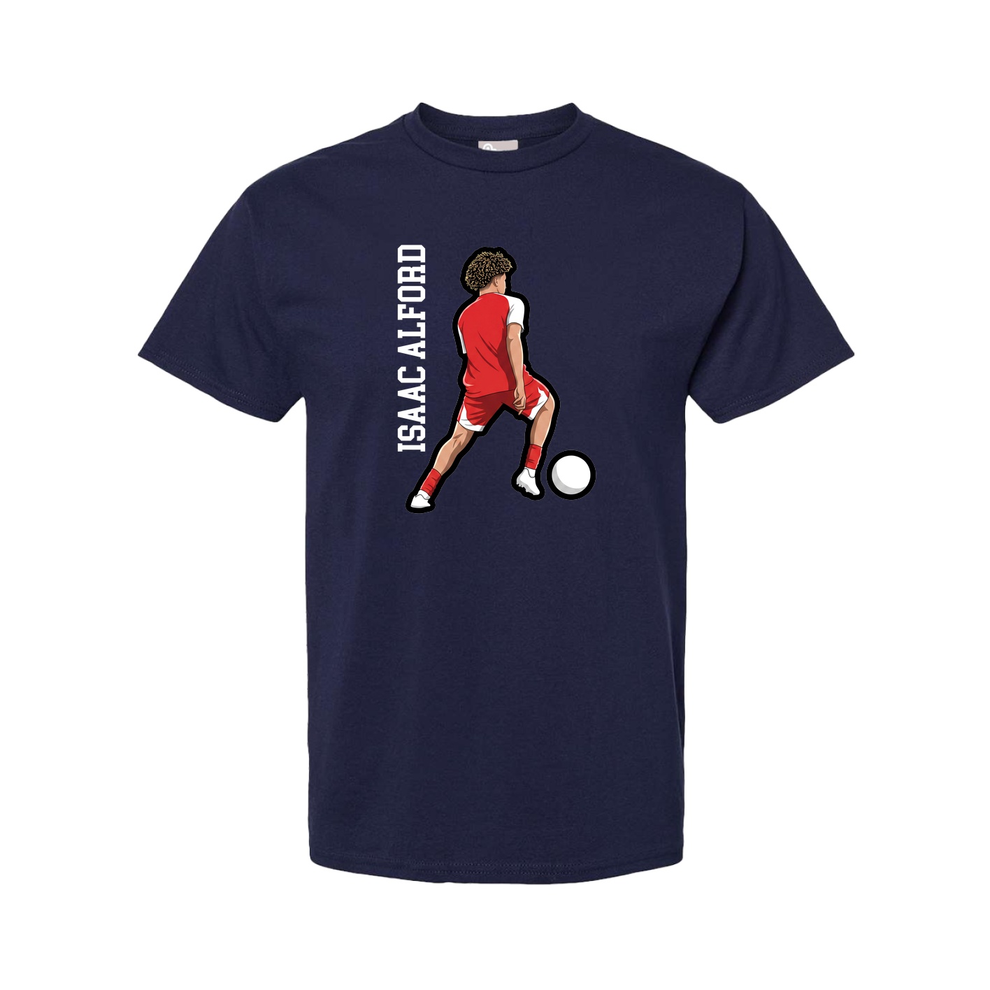 Tee — Name Vertical in Navy