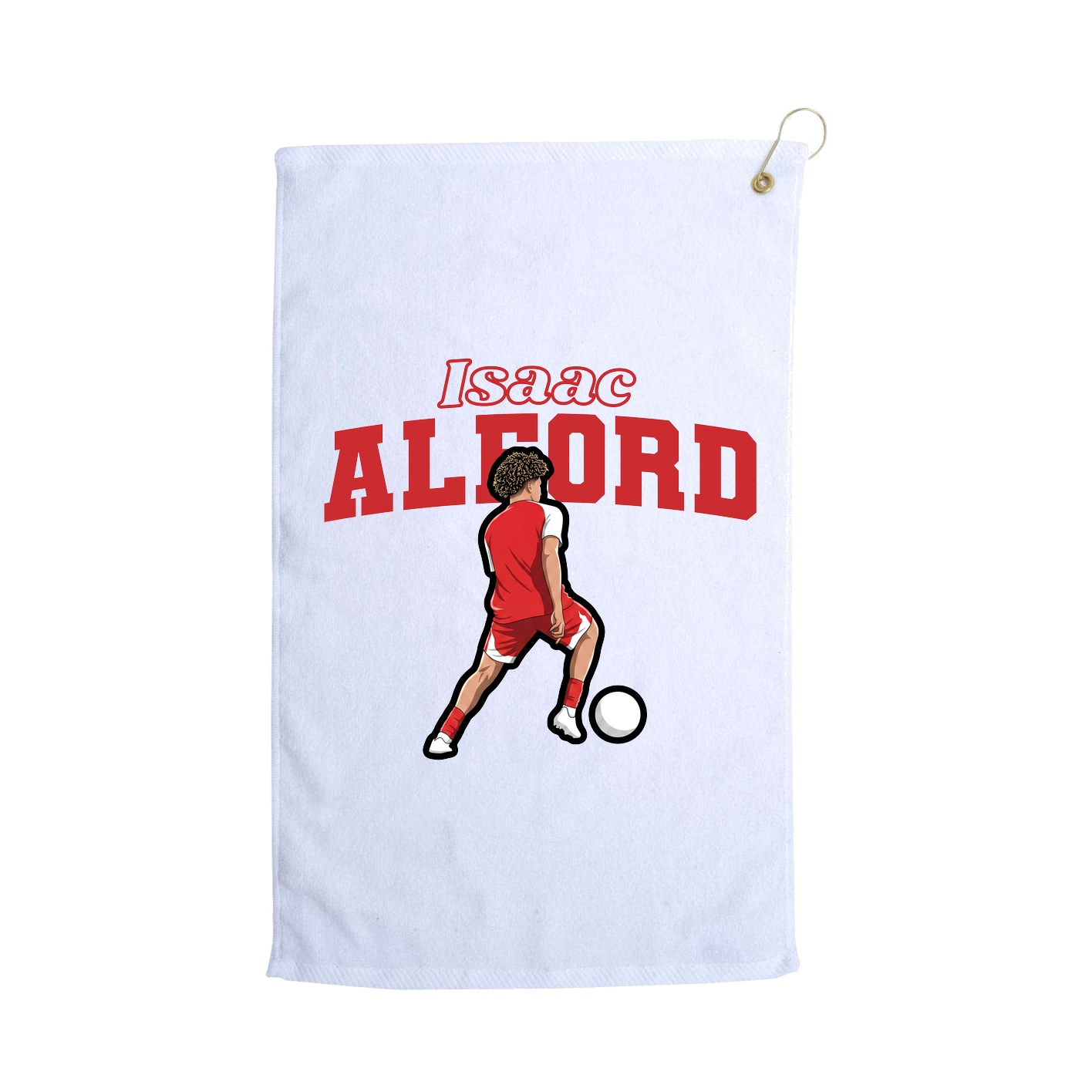 Golf Towel — Name Arch in White