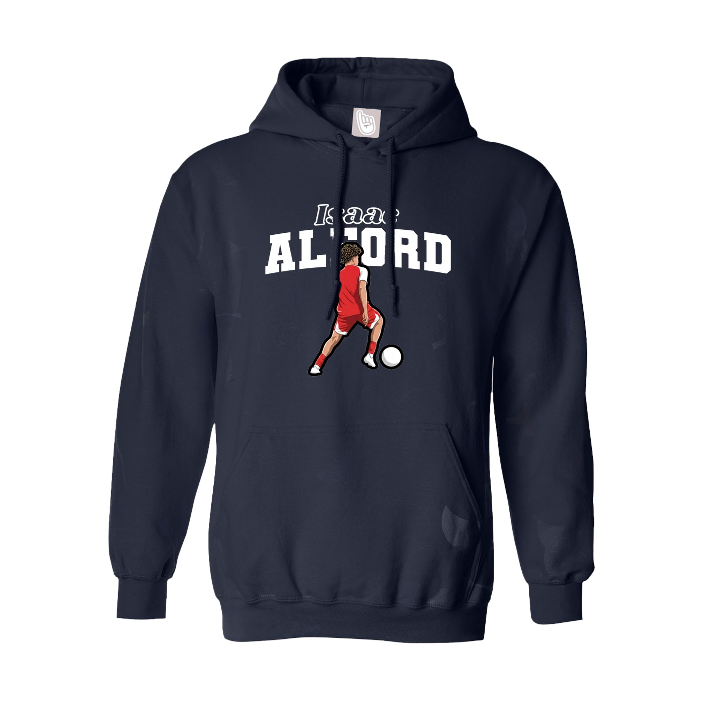 Youth Hoodie — Name Arch in Navy