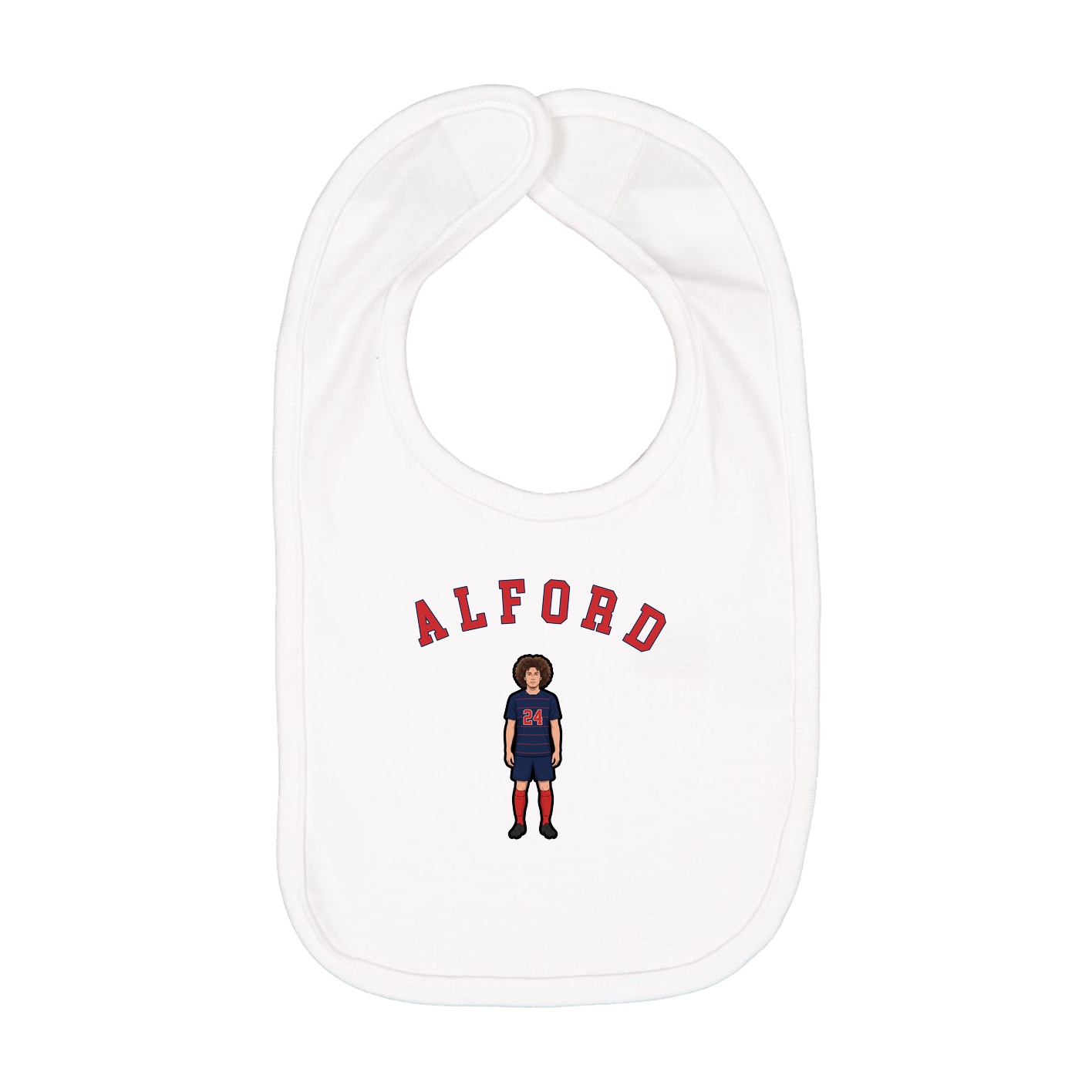 Infant Bib — Shirsey Arch in White