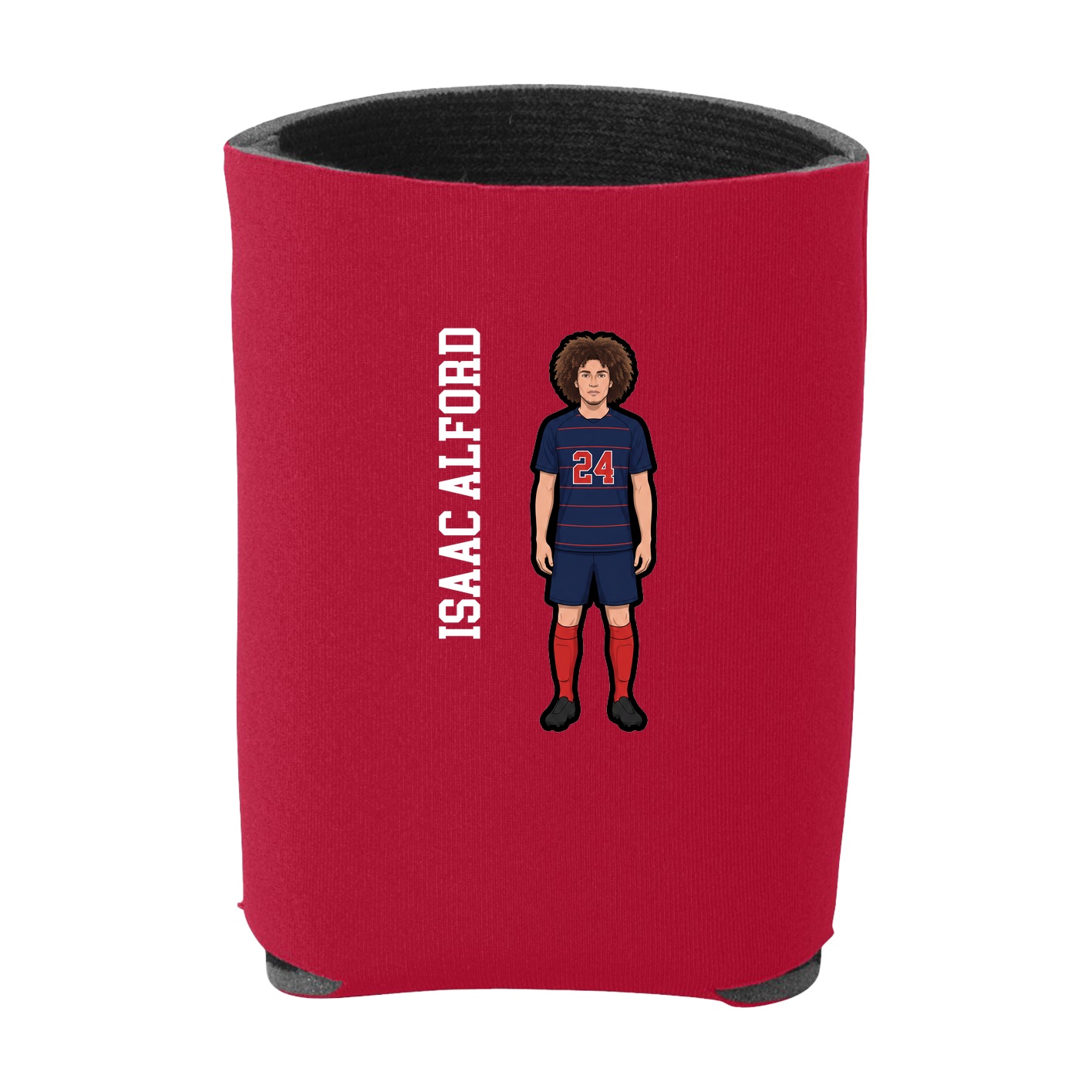 Can Holder — Name Vertical in Red