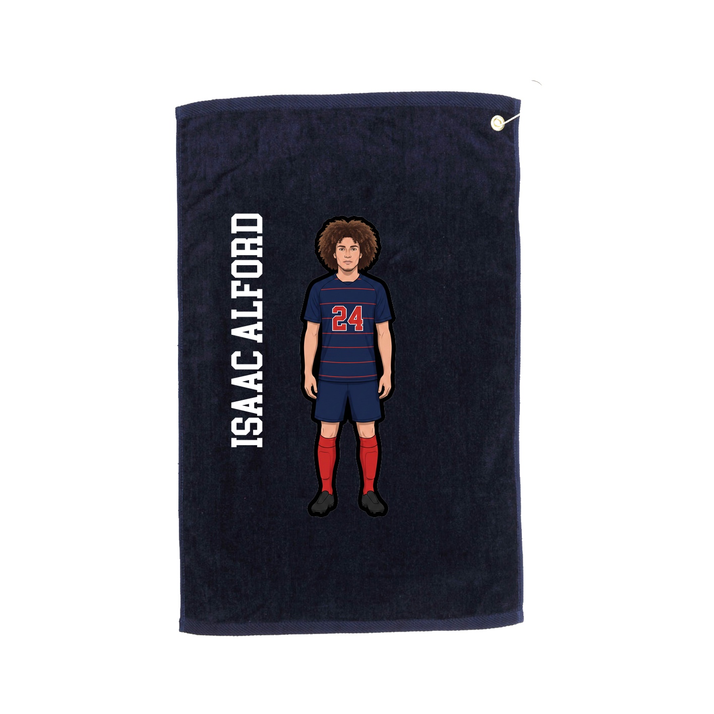 Golf Towel — Name Vertical in Navy