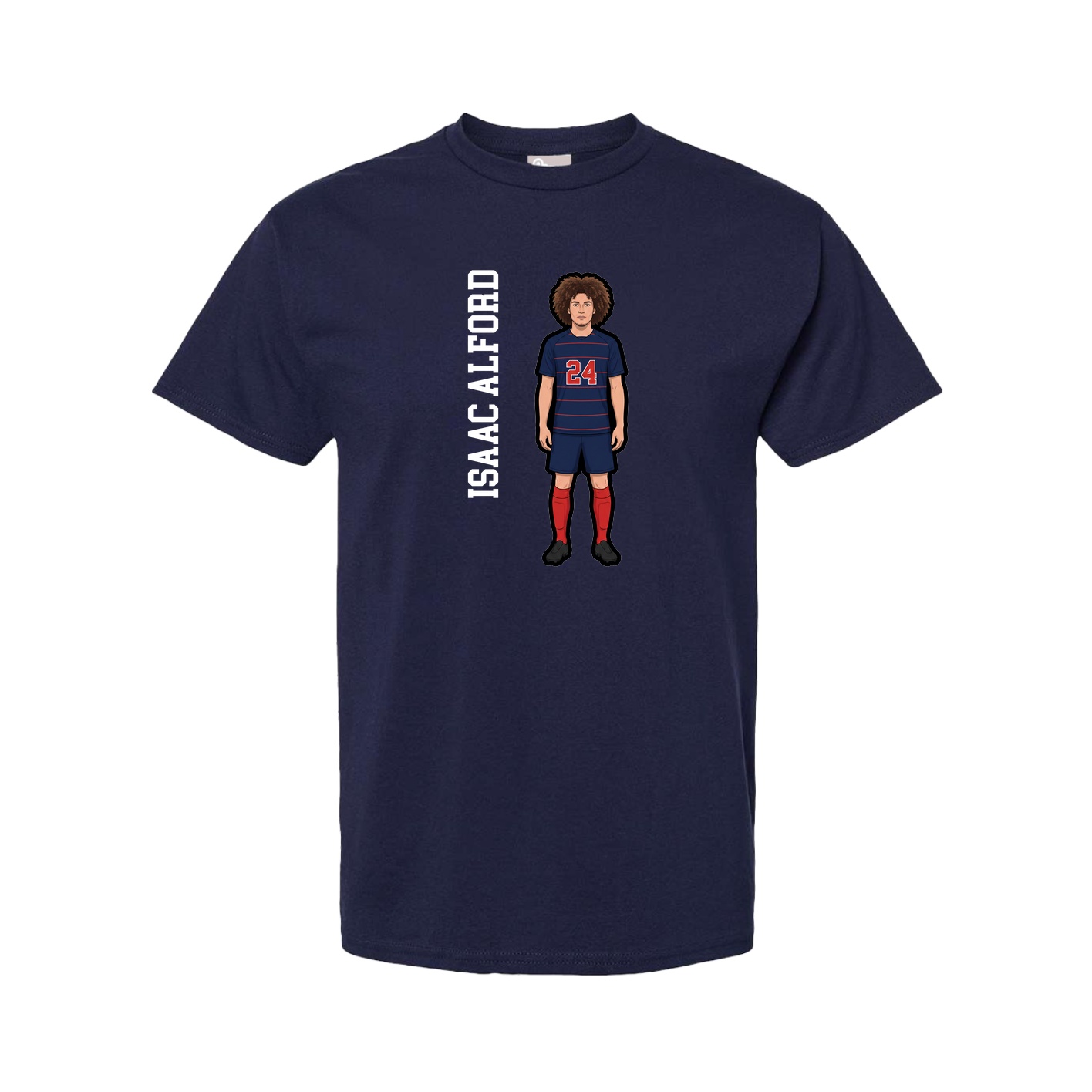 Tee — Name Vertical in Navy
