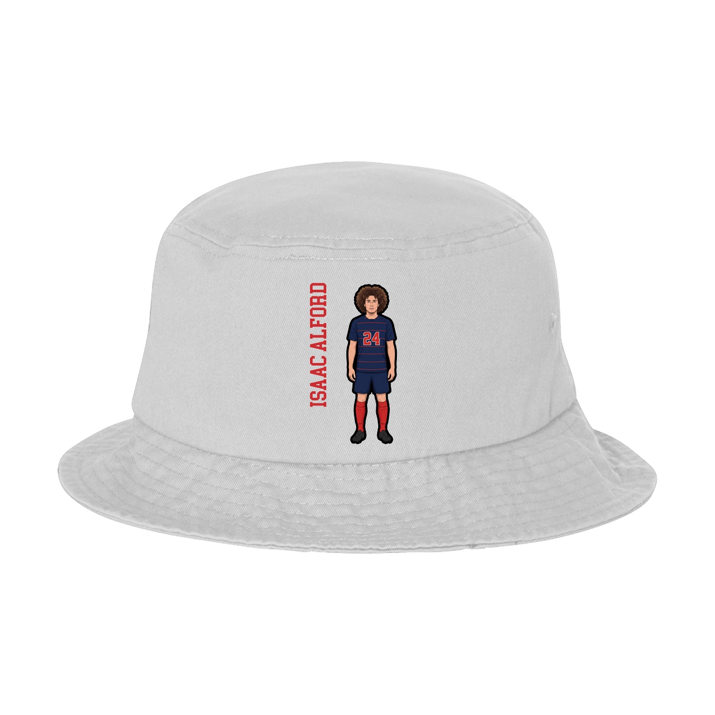 Bucket Cap — Name Vertical in White