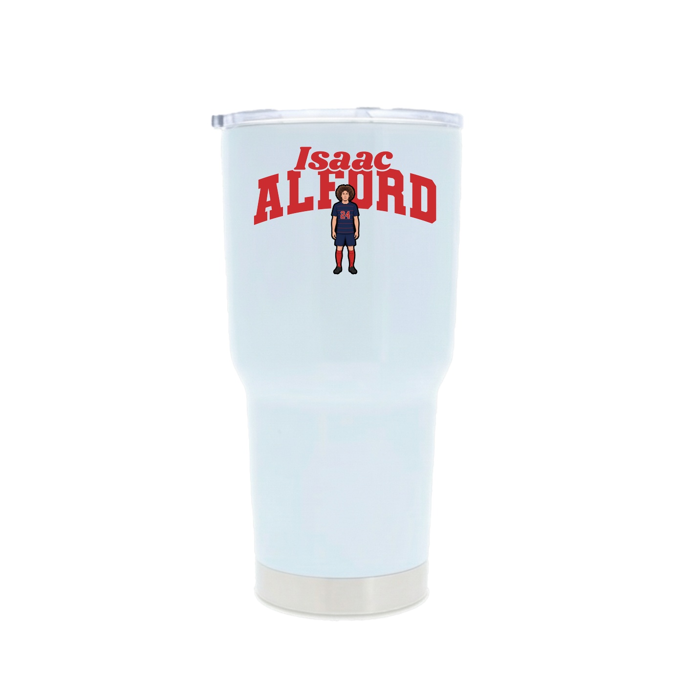 30oz Stainless Steel Tumbler — Signature Arch in White