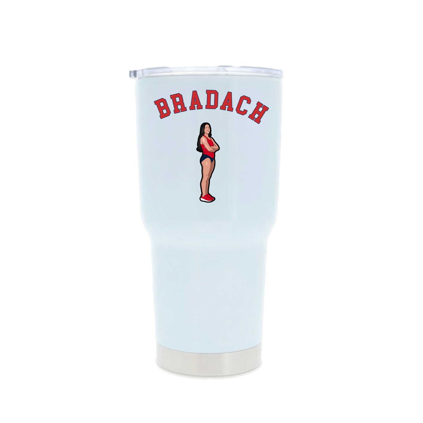 30oz Stainless Steel Tumbler — Shirsey Arch in White
