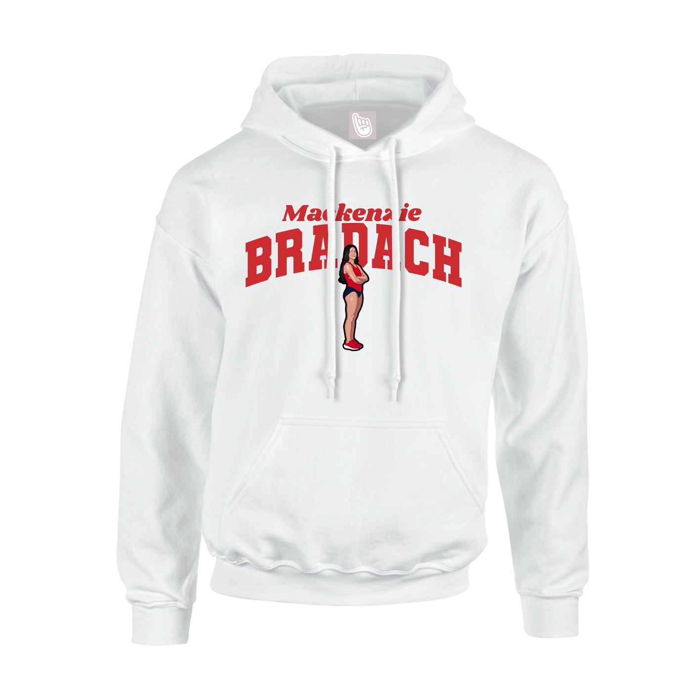 Hoodie — Signature Arch in White