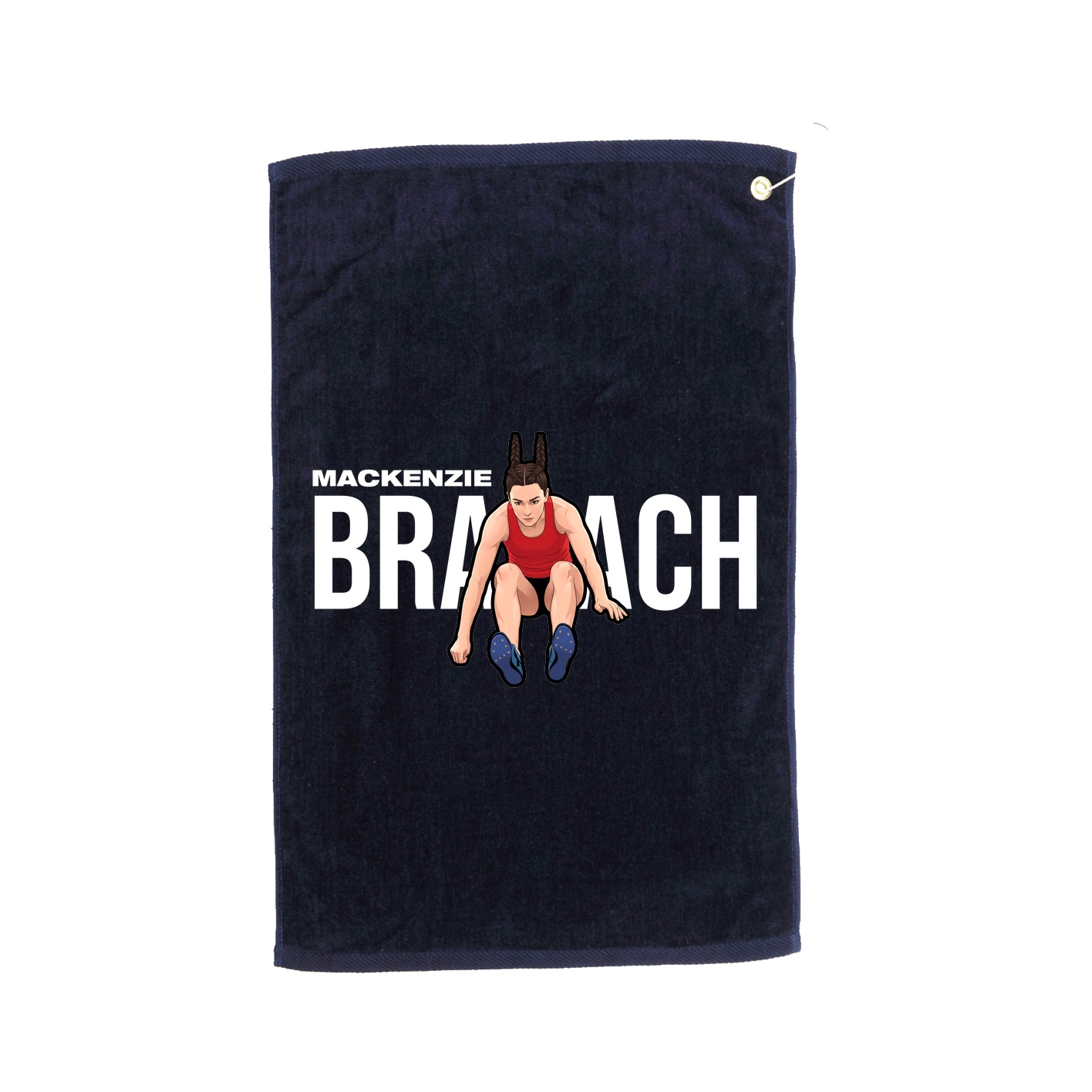 Golf Towel — Player Name in Navy