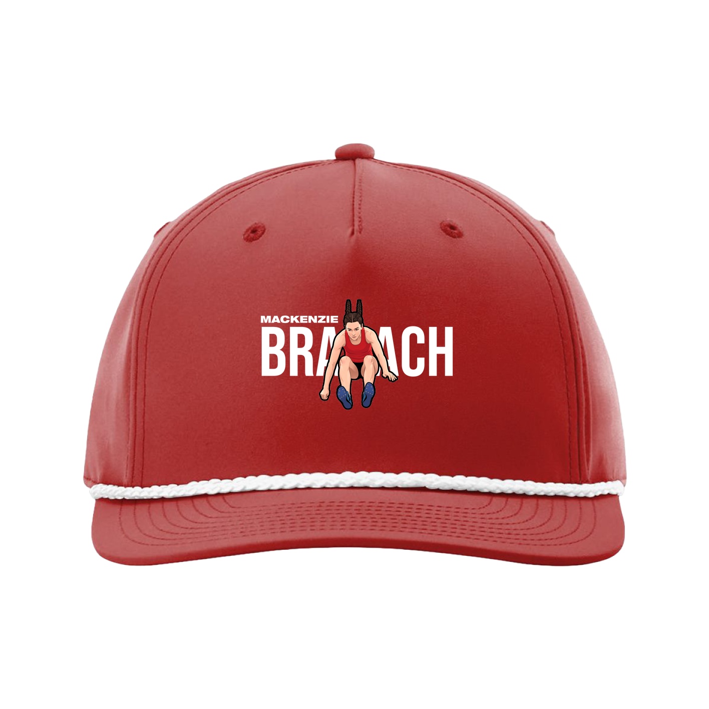 Five-Panel Classic Rope Cap — Player Name in Red
