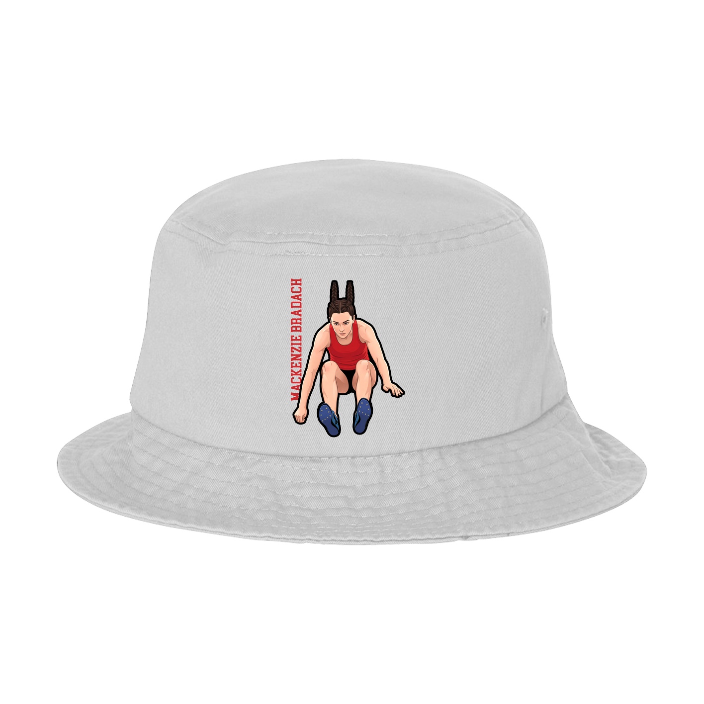 Bucket Cap — Name Vertical in White