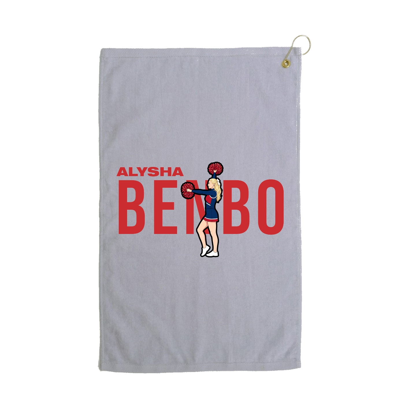 Golf Towel — Player Name in Grey