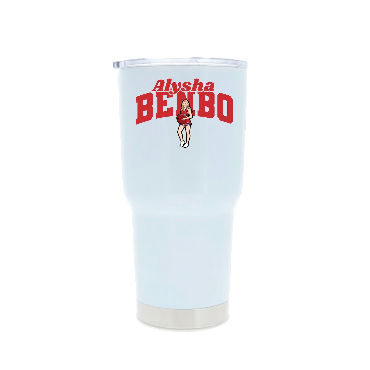 30oz Stainless Steel Tumbler — Signature Arch in White