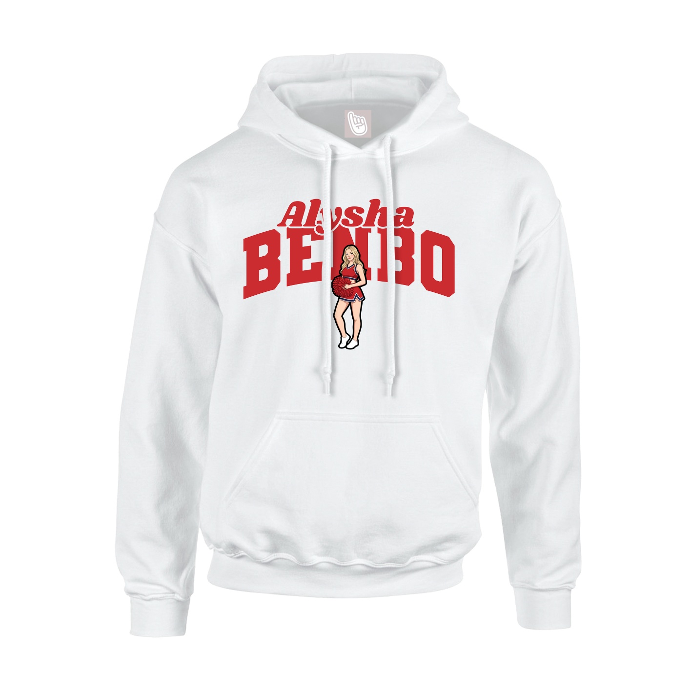Youth Hoodie — Signature Arch in White