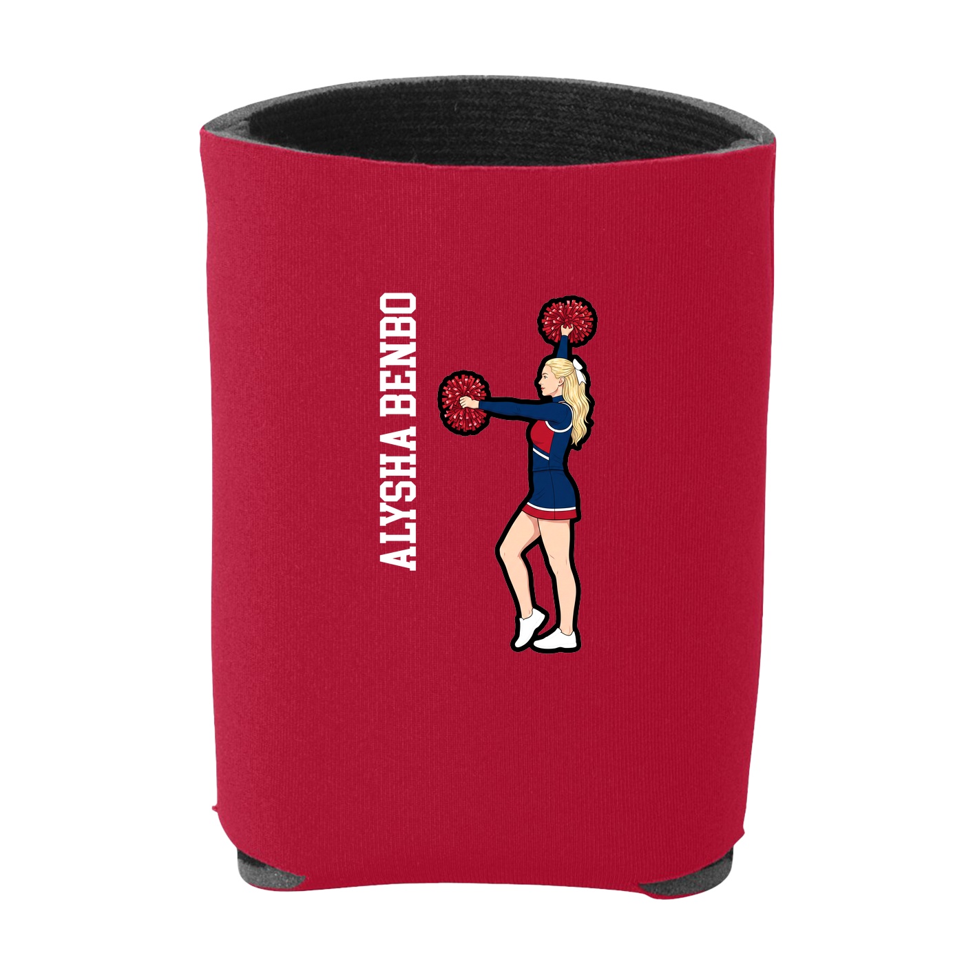 Can Holder — Name Vertical in Red