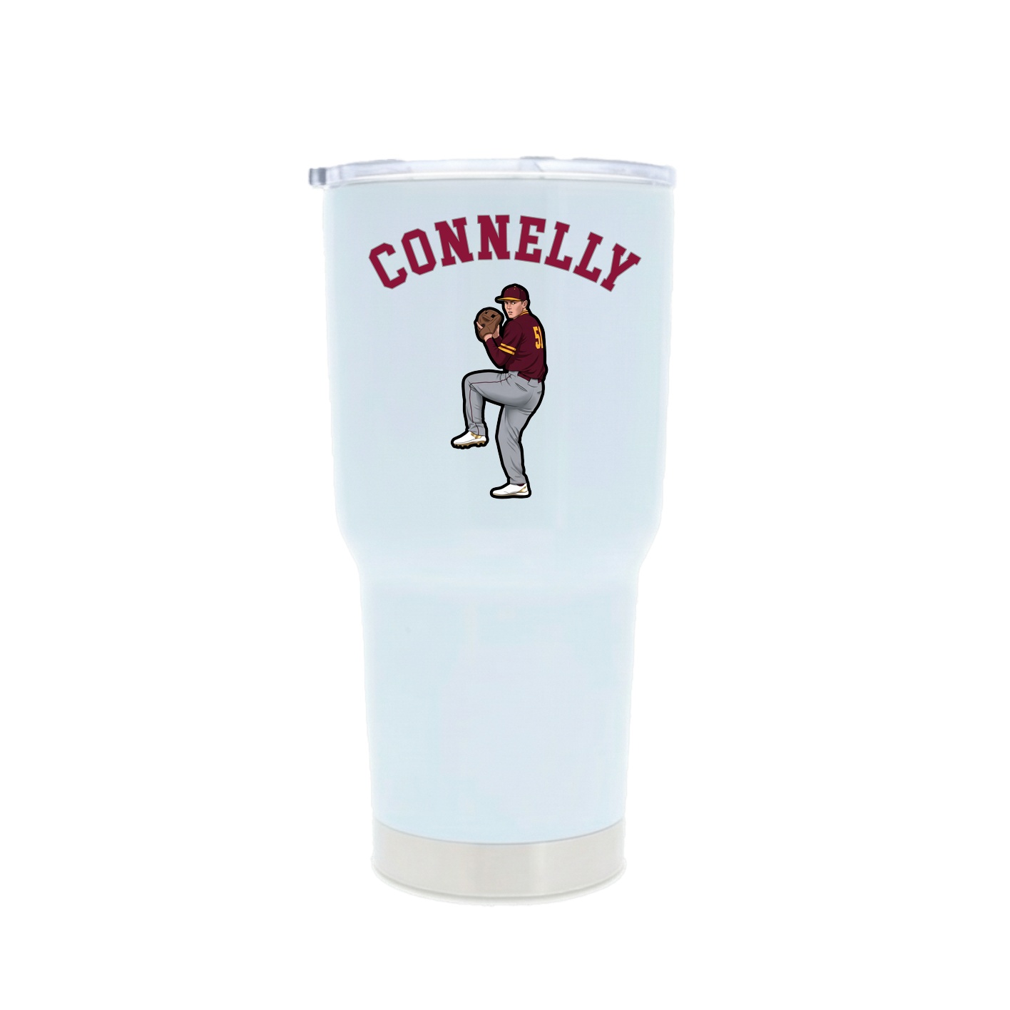 30oz Stainless Steel Tumbler — Shirsey Arch in White