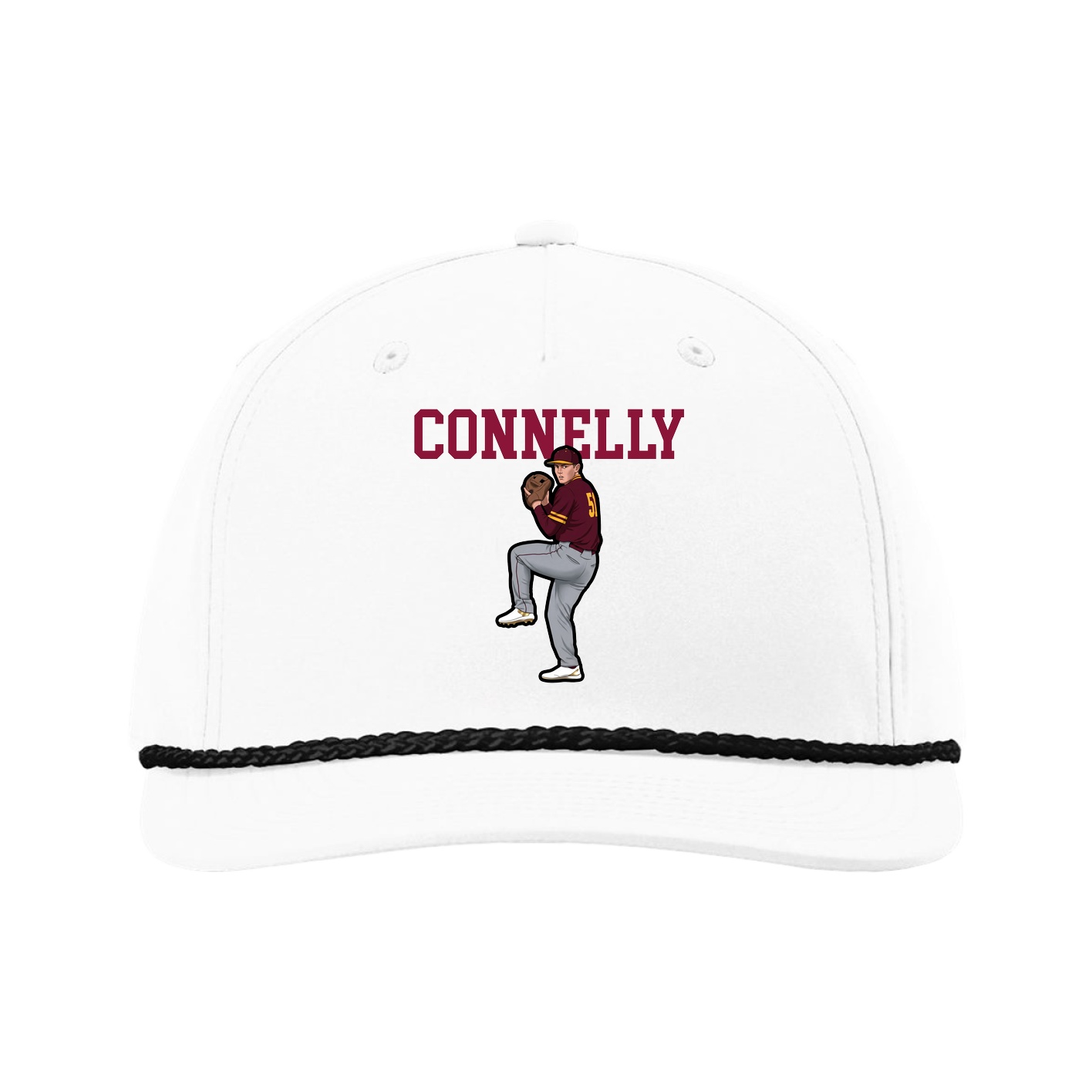 Five-Panel Classic Rope Cap — Shirsey in White