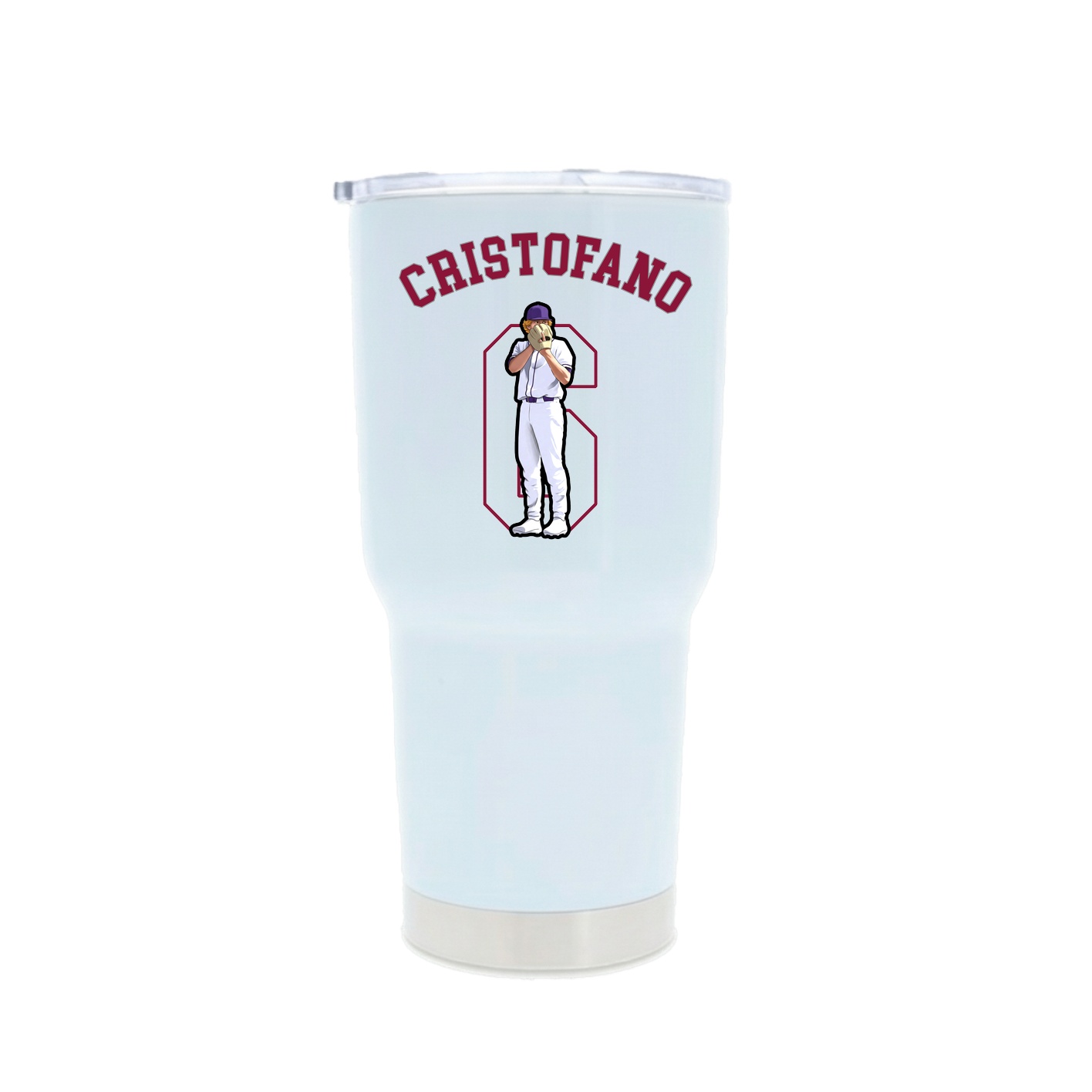30oz Stainless Steel Tumbler — Shirsey Arch in White