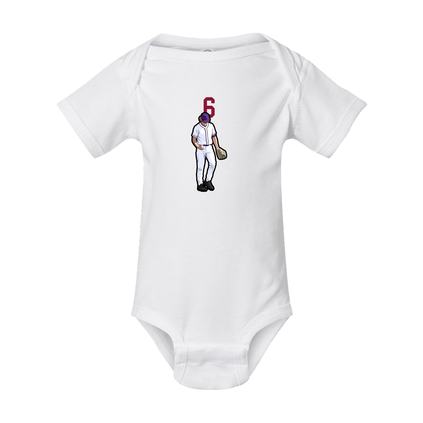Baby Onesie — Number Top in White