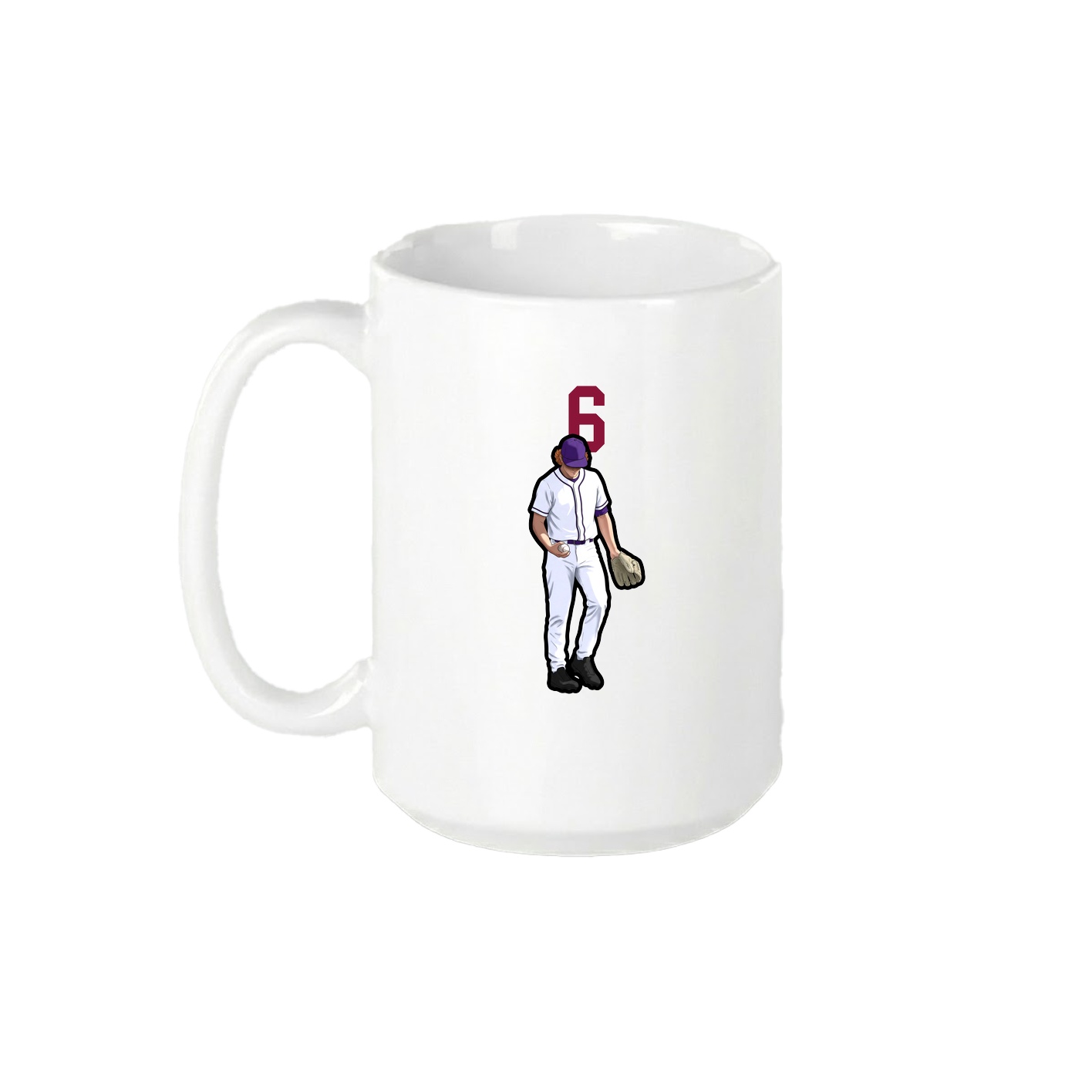 15oz Coffee Mug — Number Top in White