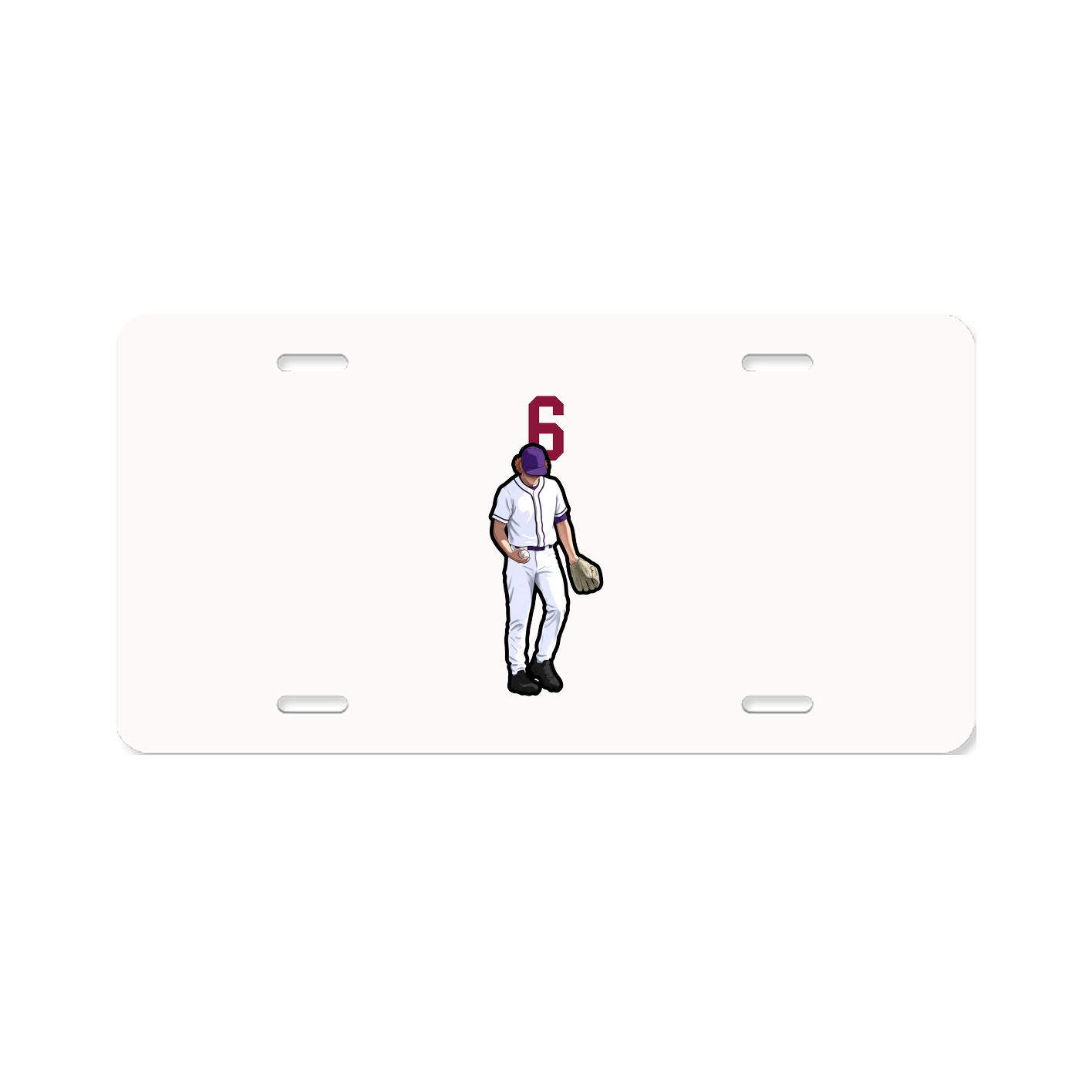 License Plate — Number Top in Classic