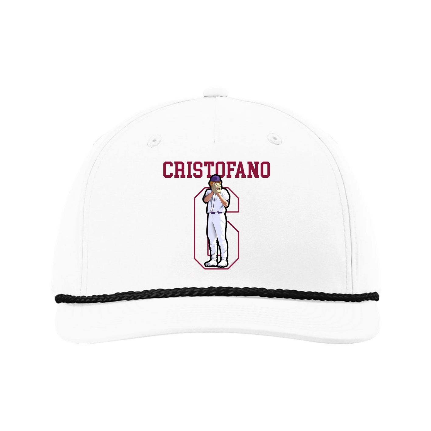 Five-Panel Classic Rope Cap — Shirsey in White