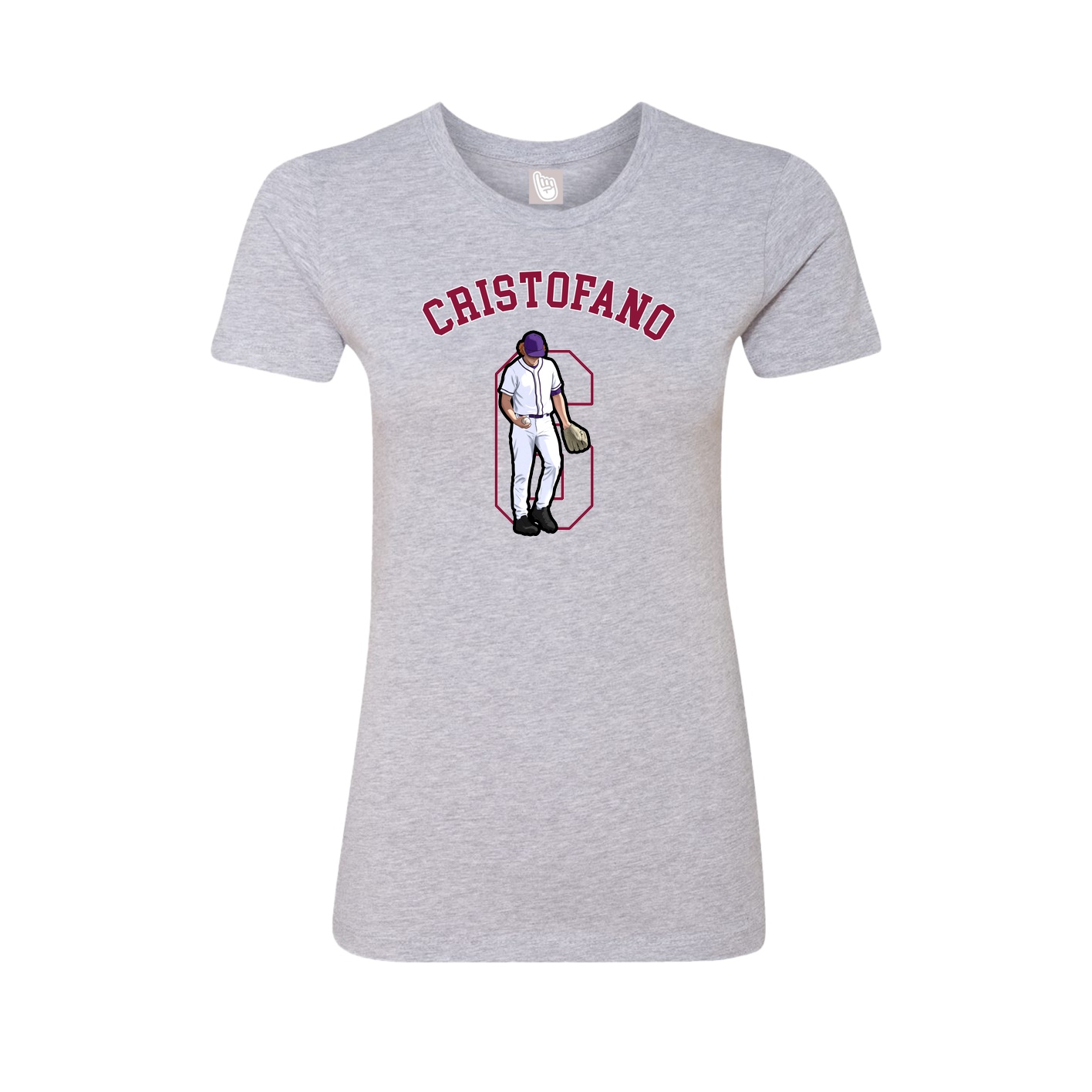 Fitted Women's Tee — Shirsey Arch in Grey