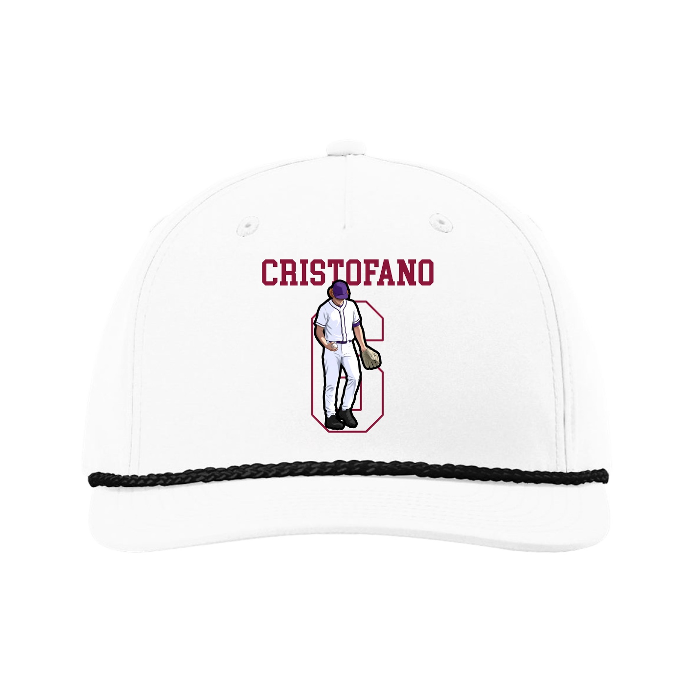 Five-Panel Classic Rope Cap — Shirsey in White