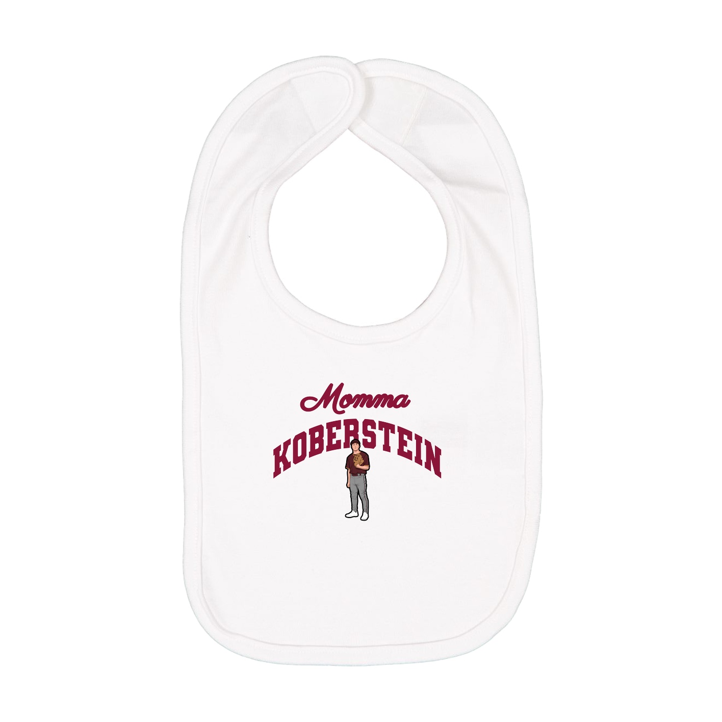 Infant Bib — Mothers Day Arch in White