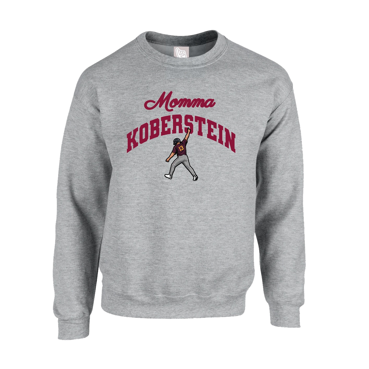 Fleece Crew — Mothers Day Arch in Grey