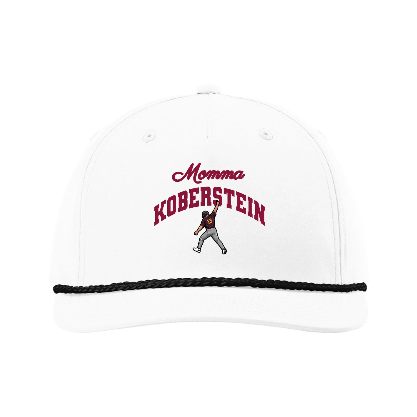 Five-Panel Classic Rope Cap — Mothers Day Arch in White