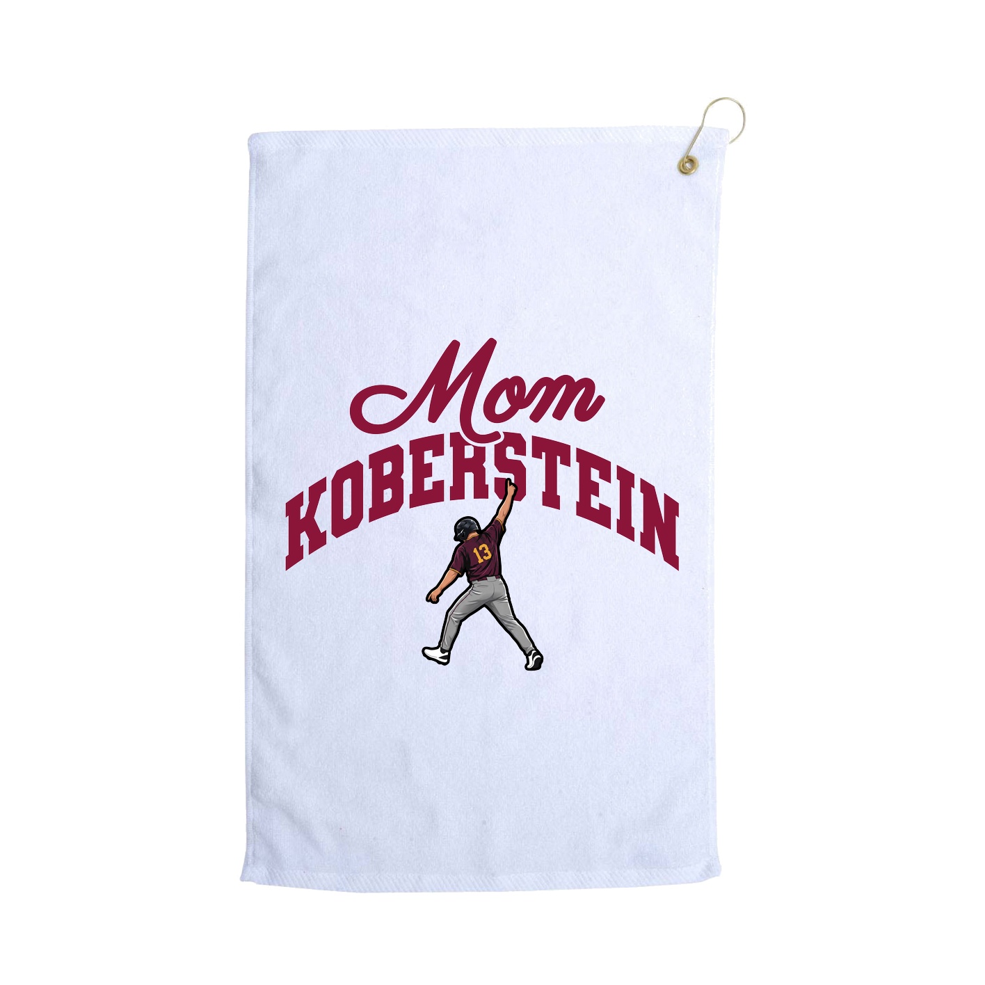 Golf Towel — Mothers Day Arch in White
