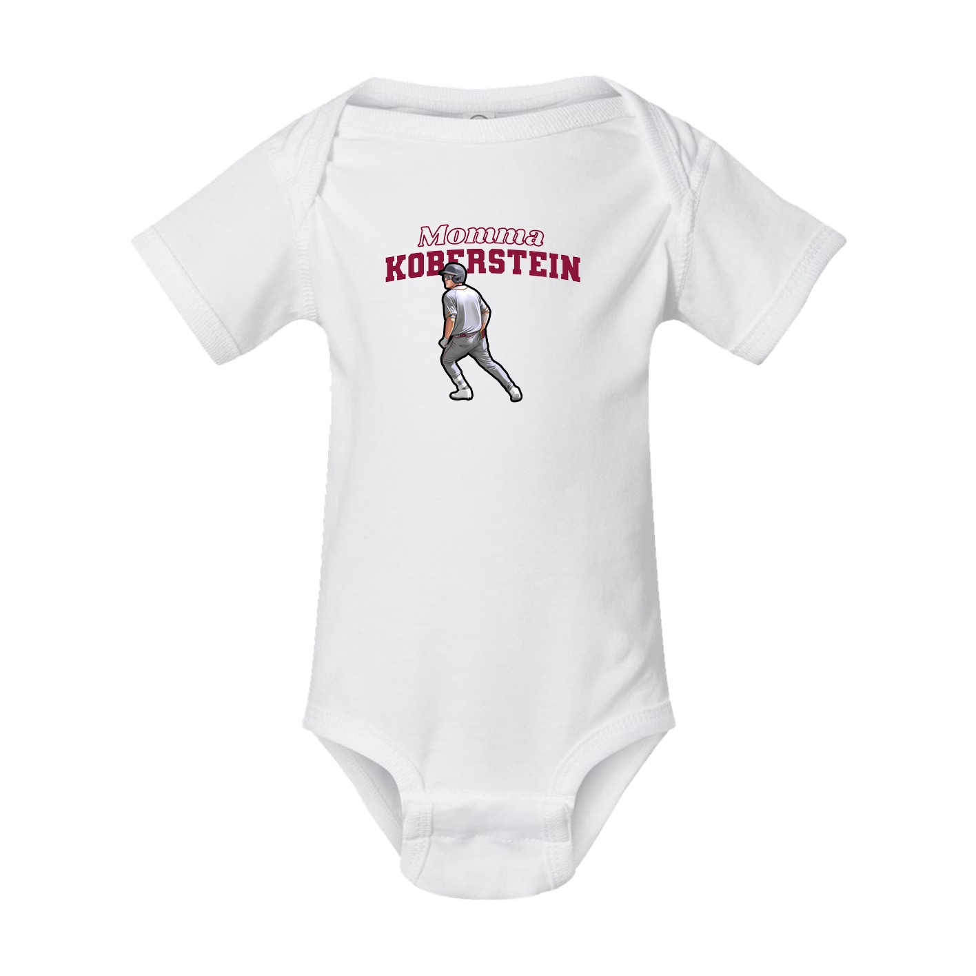 Baby Onesie — Mothers Day Block in White