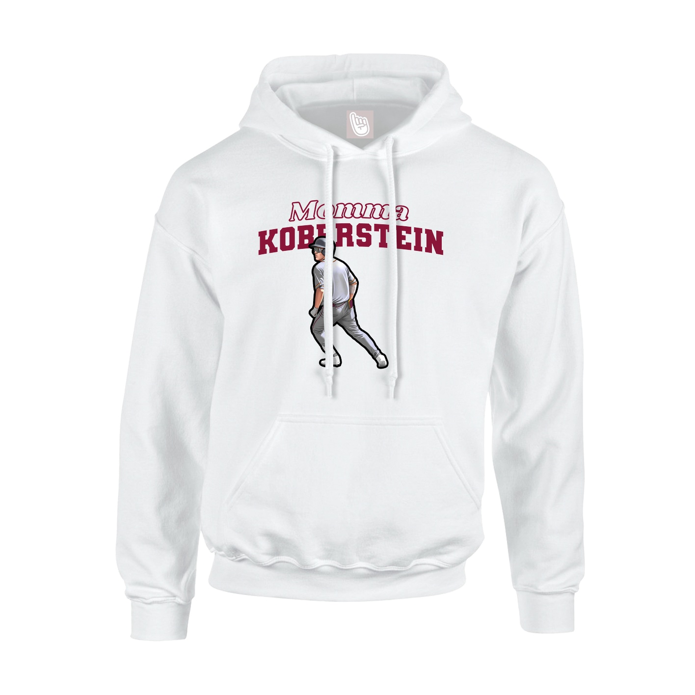 Youth Hoodie — Mothers Day Block in White