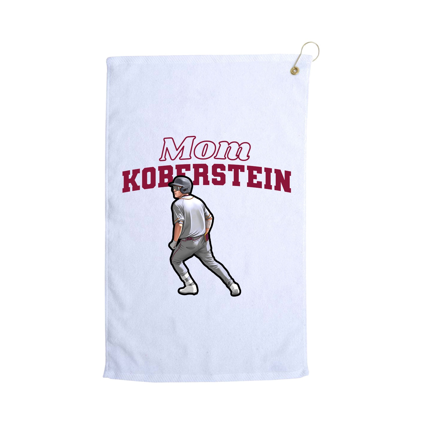 Golf Towel — Mothers Day Block in White