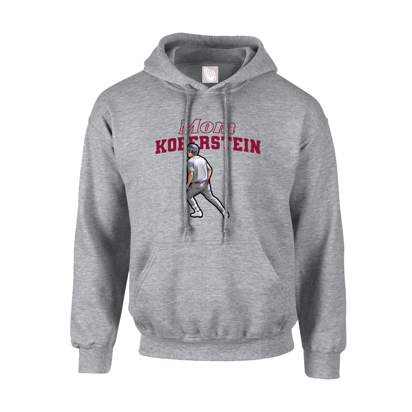 Youth Hoodie — Mothers Day Block in Grey