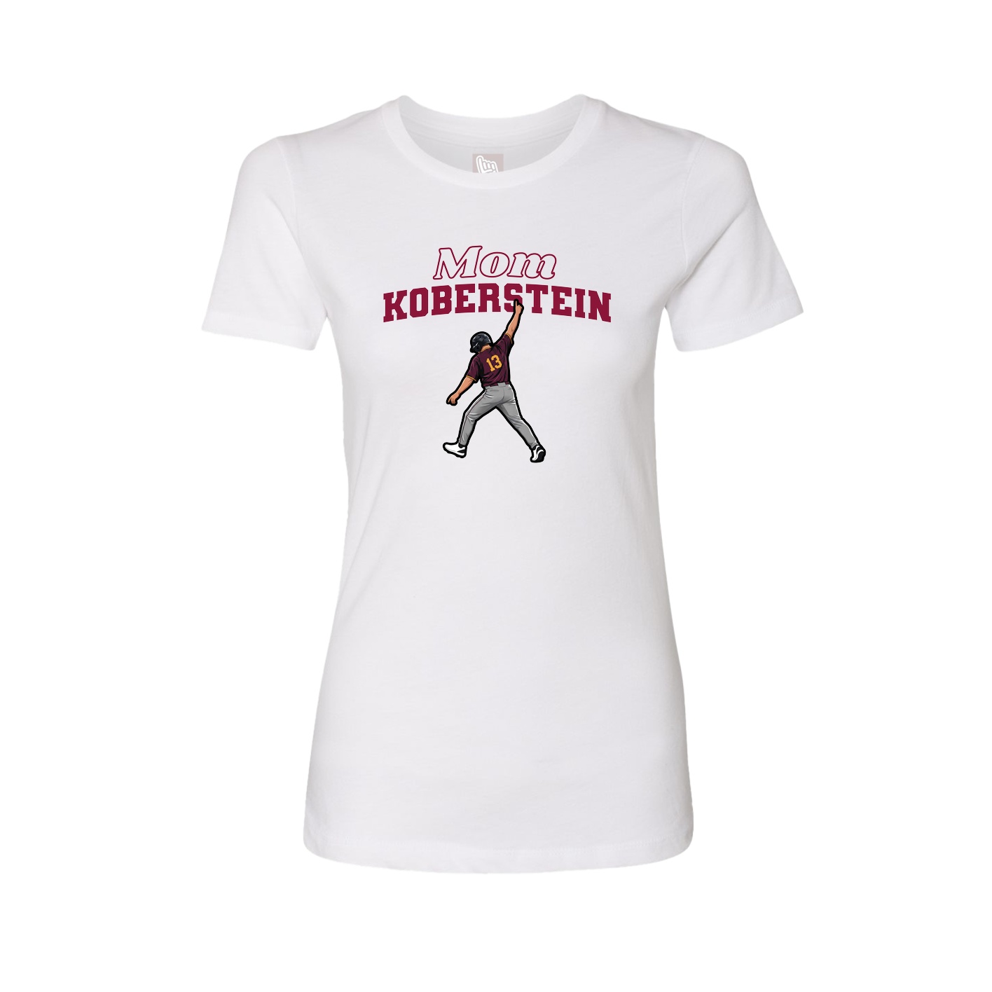 Womens Tee — Mothers Day Block in White