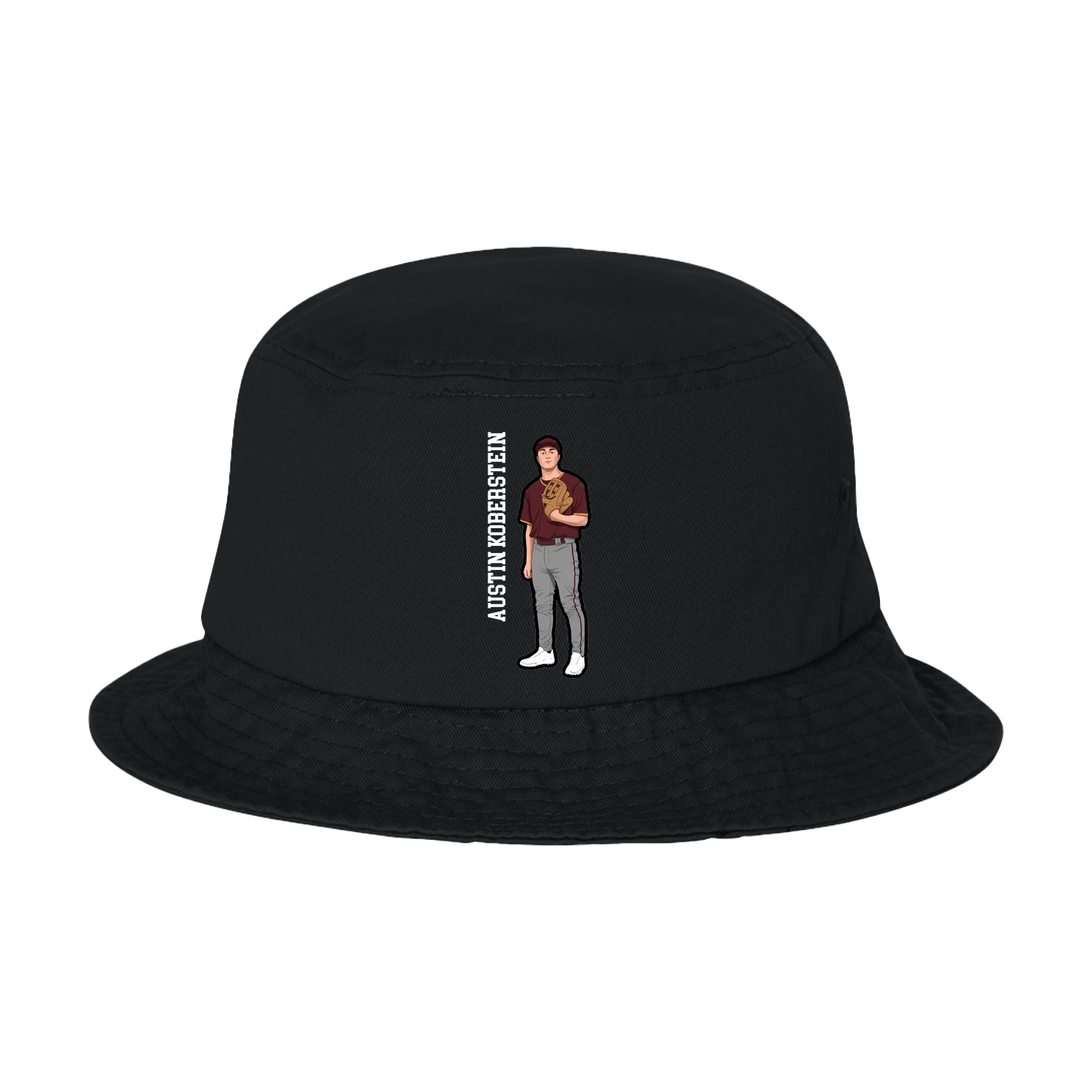 Bucket Cap — Name Vertical in Black