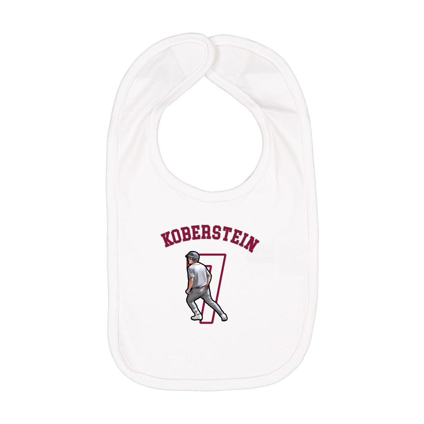 Infant Bib — Shirsey Arch in White