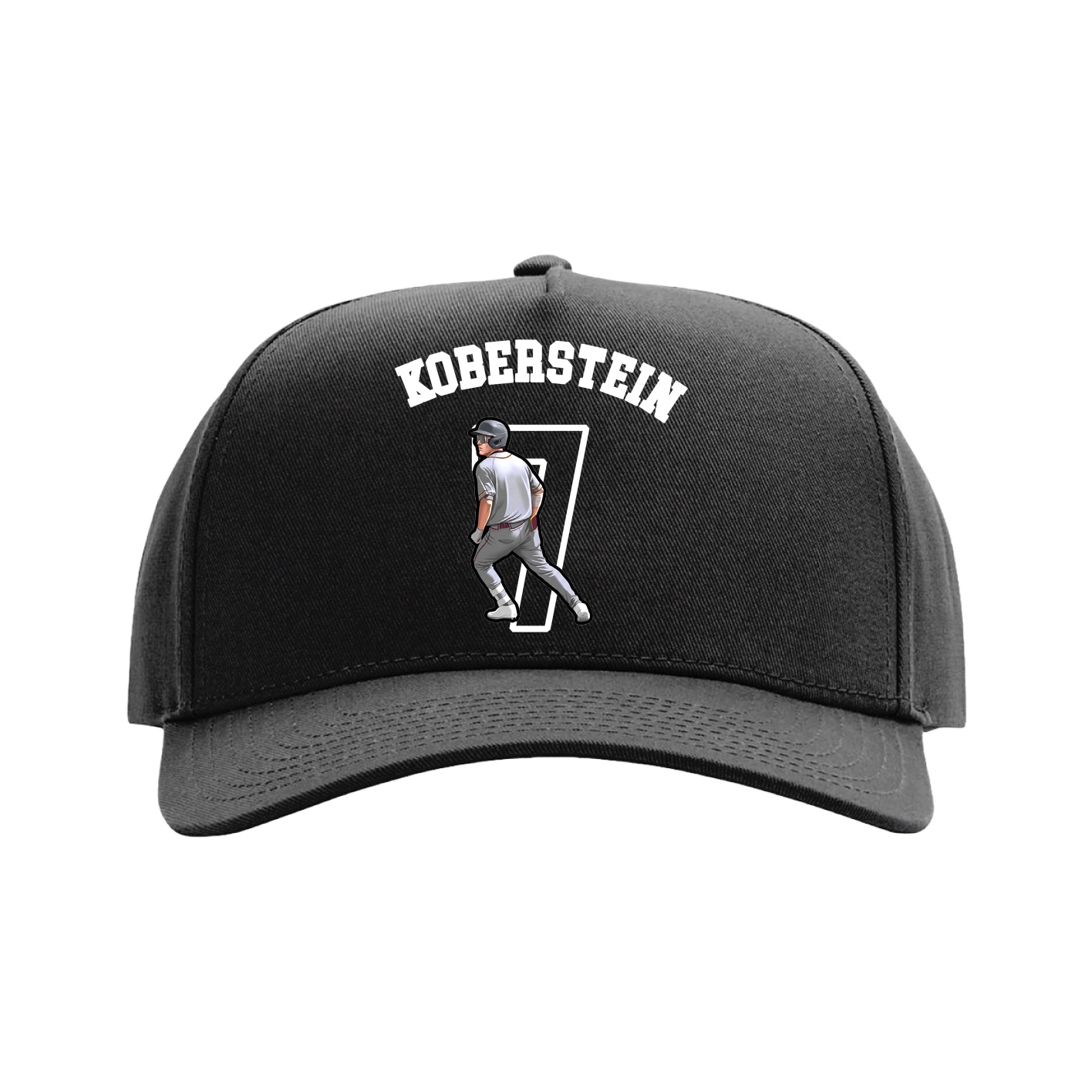Full Fabric Five-Panel Champ Cap — Shirsey Arch in Black