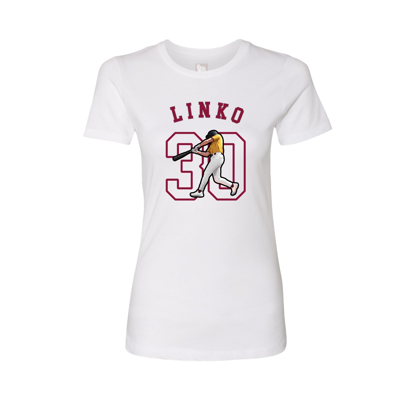 Fitted Women's Tee — Shirsey Arch in White