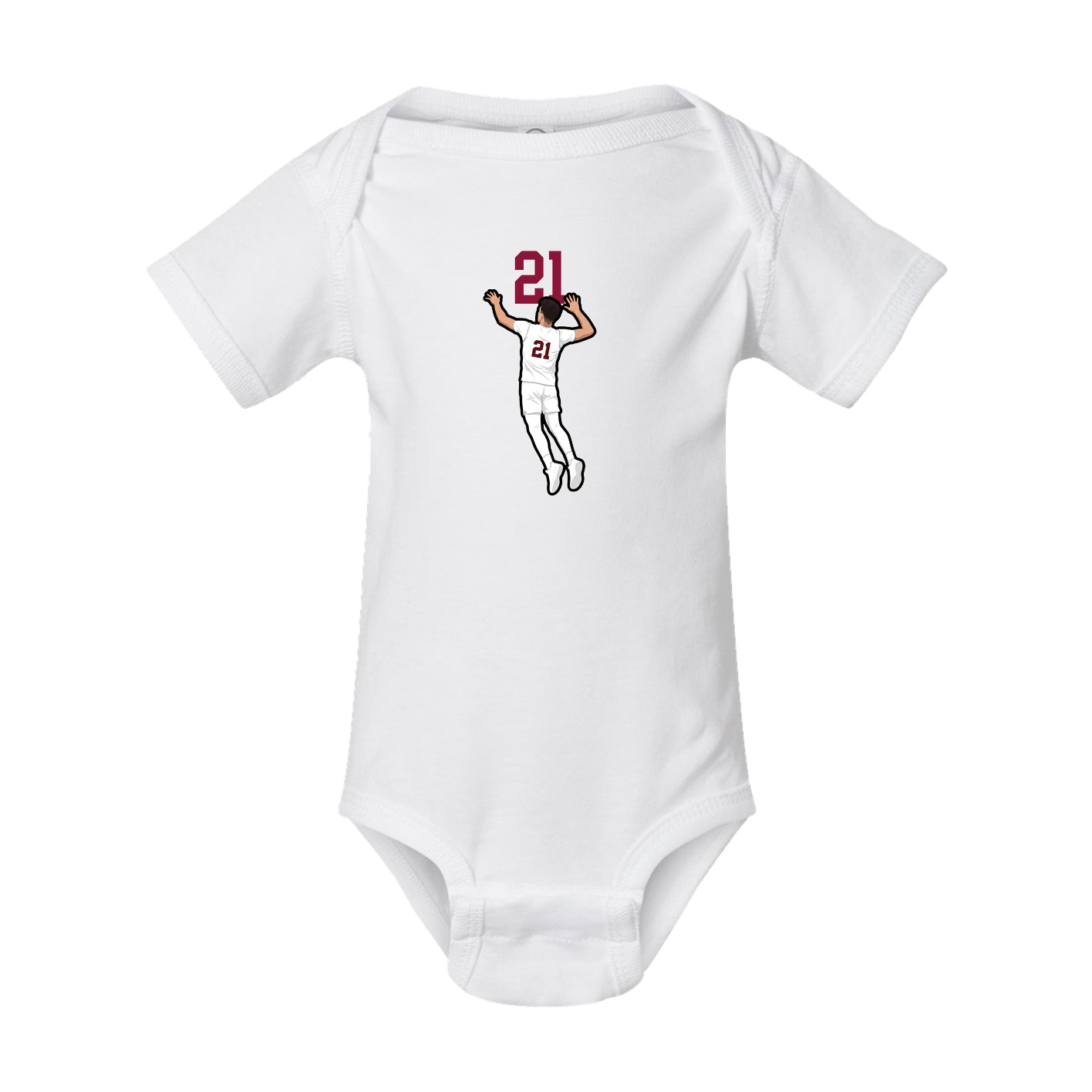 Baby Onesie — Number Top in White