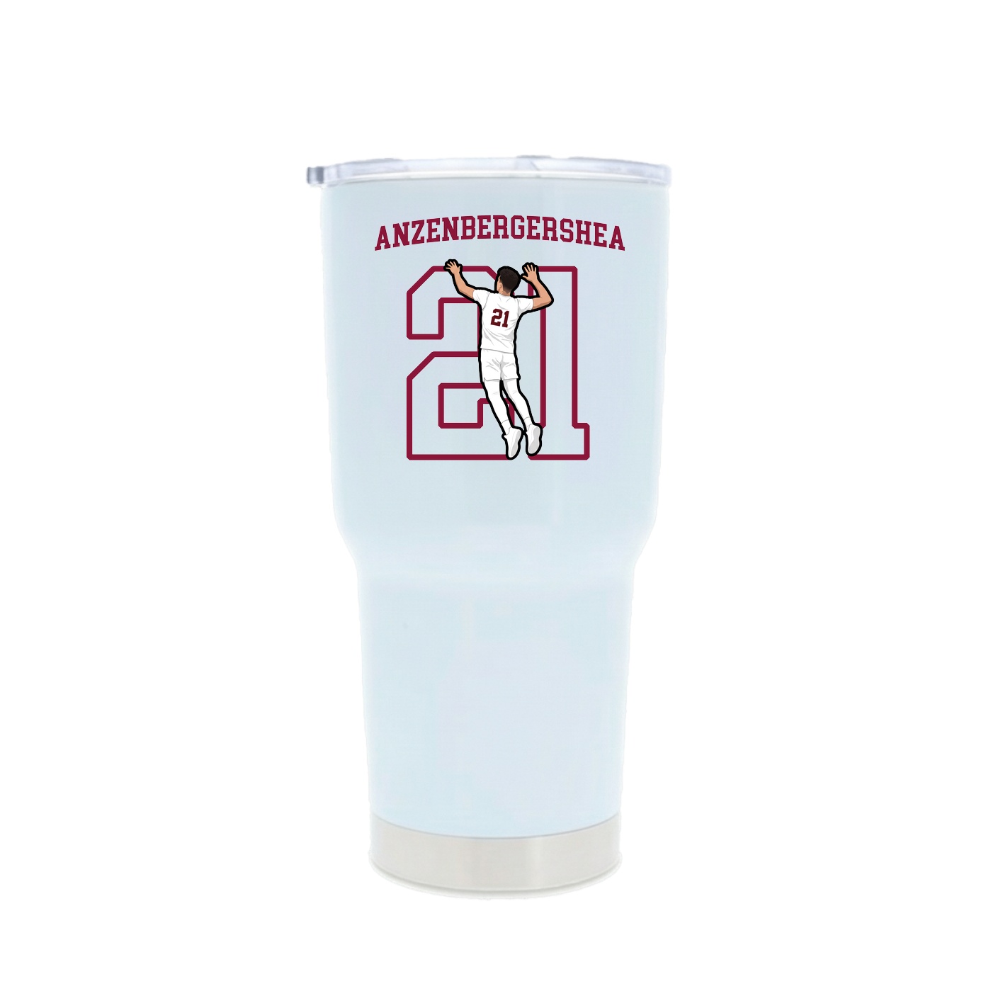 30oz Stainless Steel Tumbler — Shirsey in White