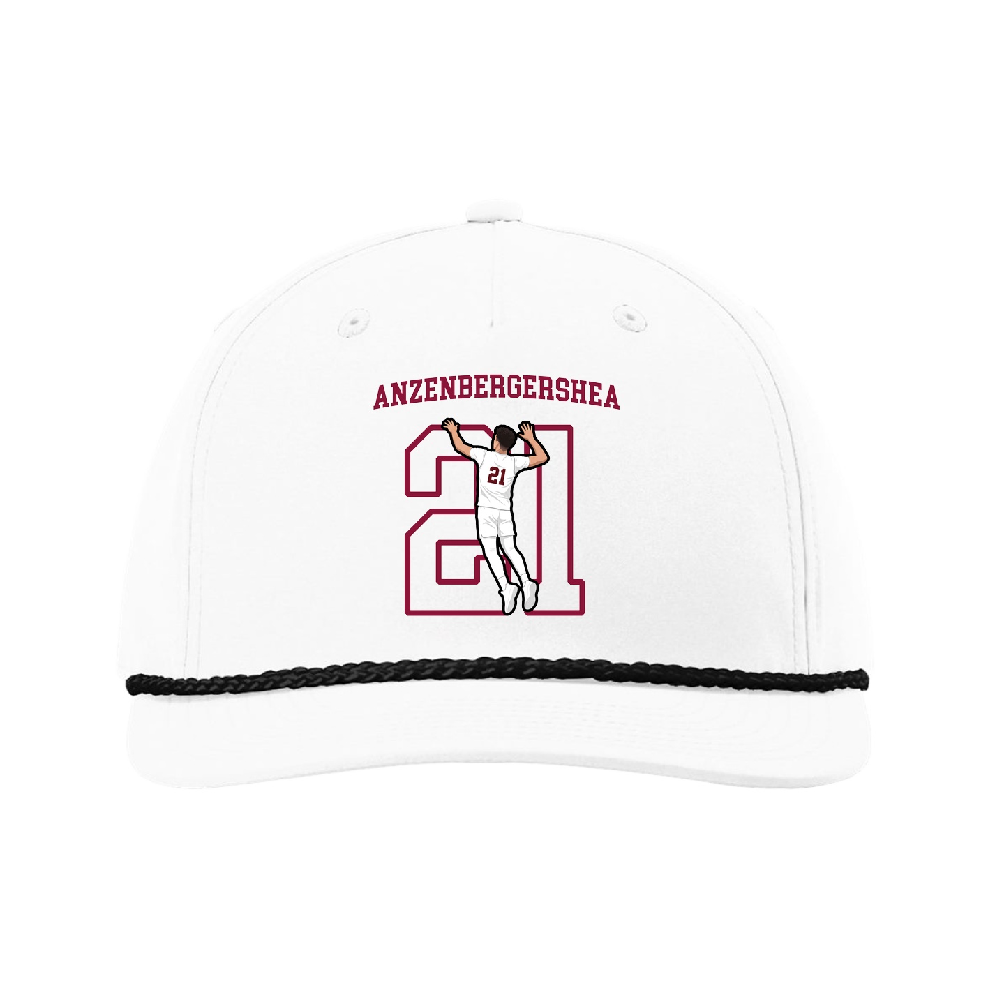 Five-Panel Classic Rope Cap — Shirsey in White