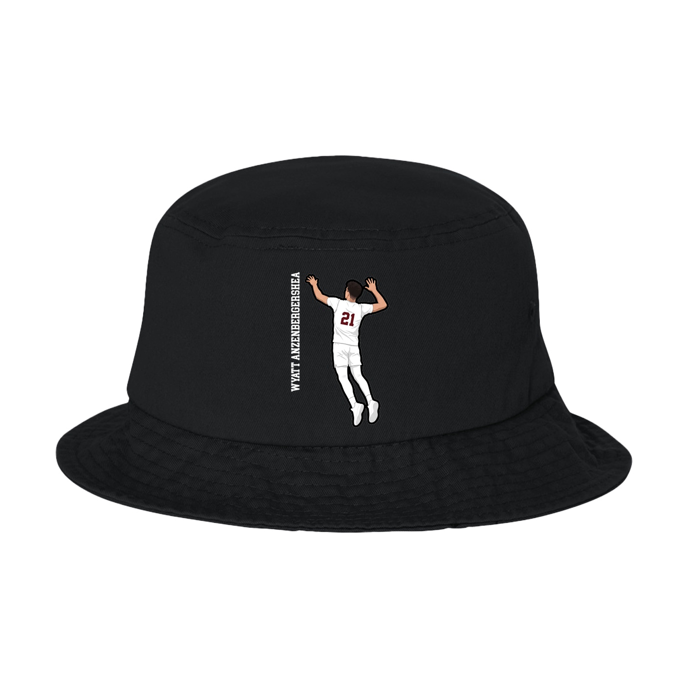 Bucket Cap — Name Vertical in Black