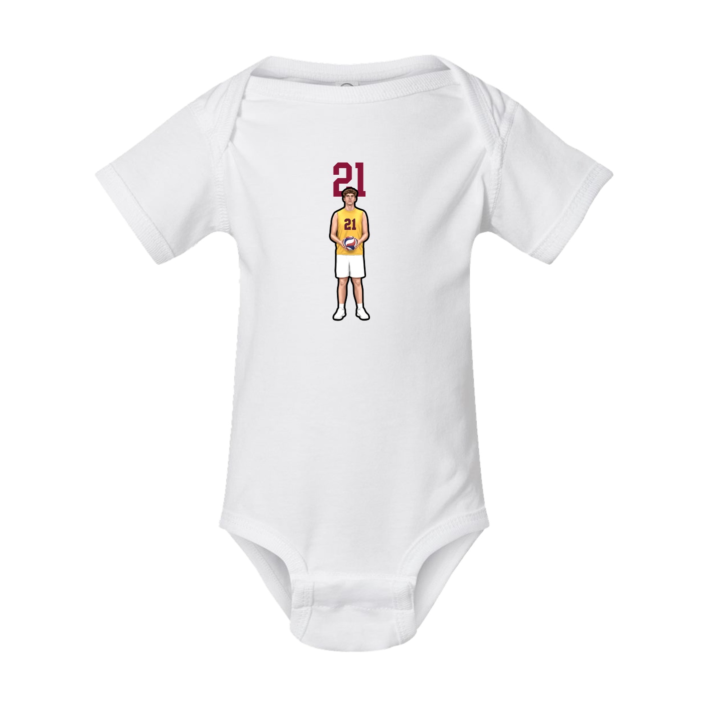 Baby Onesie — Number Top in White