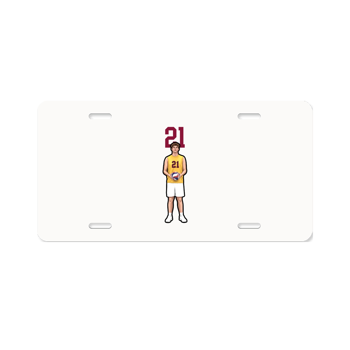License Plate — Number Top in Classic