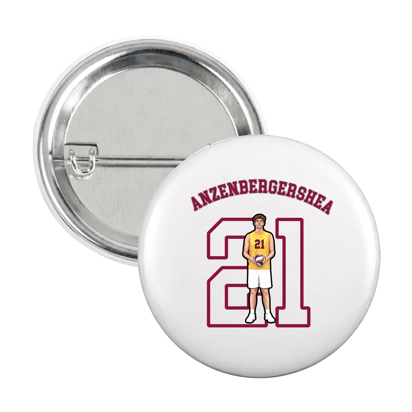 Game Day Button — Shirsey Arch in White